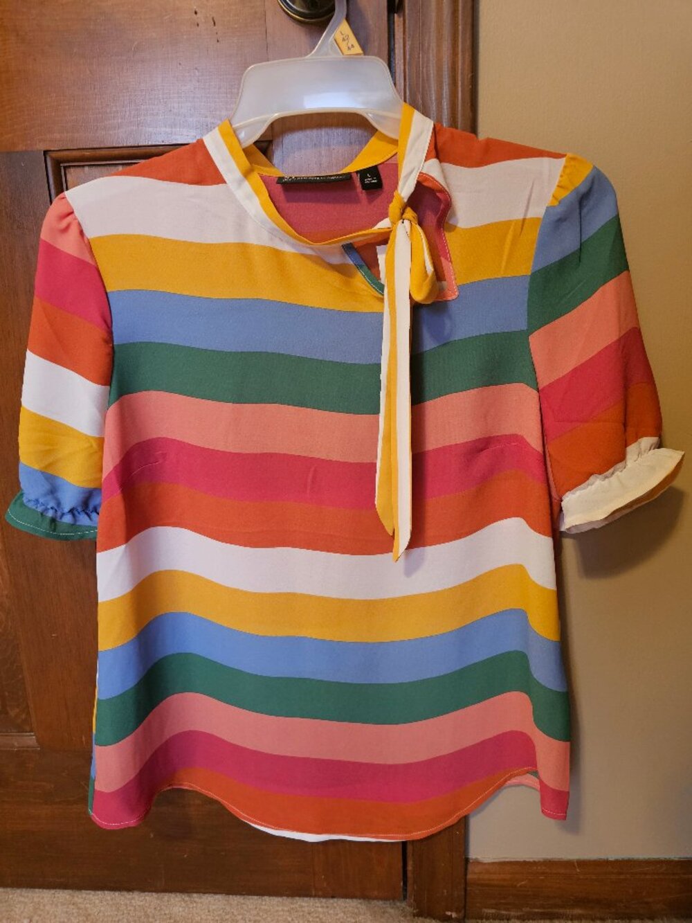 NY&Co Rainbow Stripe Blouse